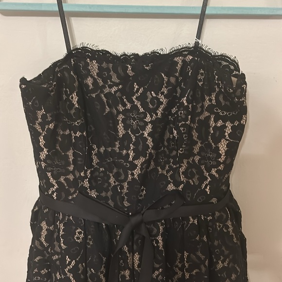 EUC! Black Lace Mini Dress - Picture 3 of 5